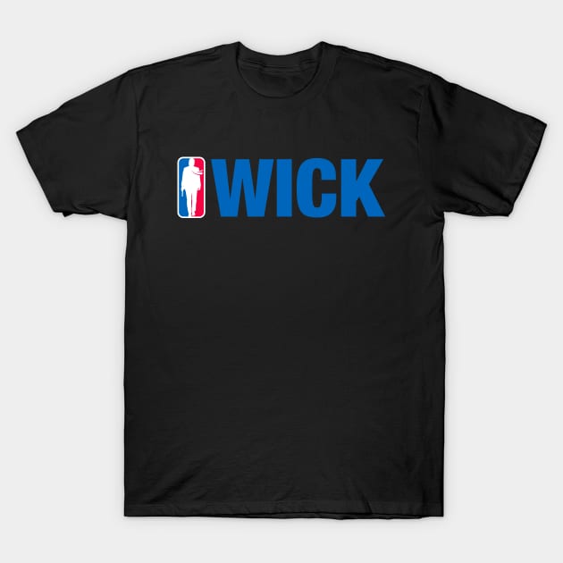 John Wick NBA (blue) T-Shirt by Fastbreak Breakfast